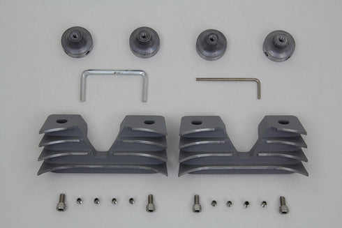 V-Twin Head Bolt and Spark Plug Cover Kit Silver - 42-1156