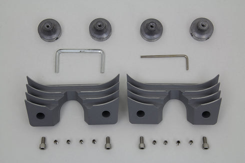 V-Twin Head Bolt and Spark Plug Cover Kit Silver - 42-1156