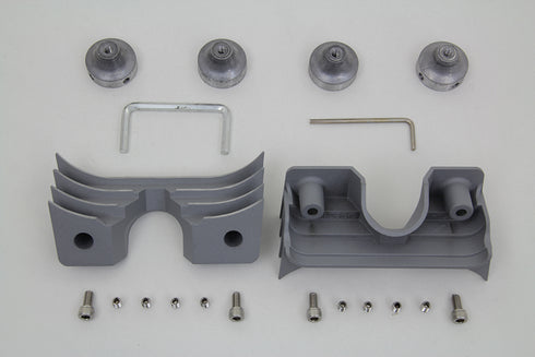 V-Twin Head Bolt and Spark Plug Cover Kit Silver - 42-1156