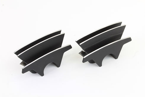 V-Twin M8 Finned Spark Plug Cover Set Black - 42-1160