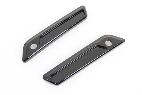 V-Twin Wyatt Gatling Saddlebag Face Plate Set Die Cast Metal - 42-1165