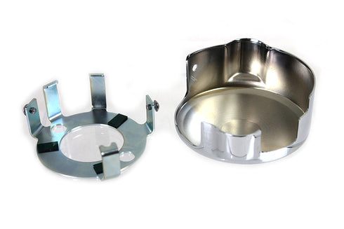 V-Twin FLT Starter Motor End Cover Kit Chrome - 42-1168