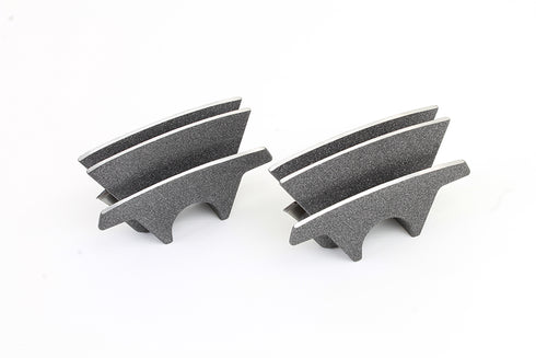 V-Twin M8 Finned Spark Plug Cover Set Granite - 42-1170