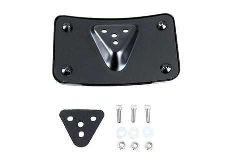 V-Twin License Plate Bracket Curved Laydown Style Black - 42-1190