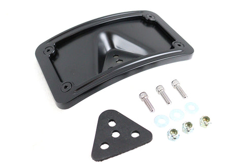 V-Twin License Plate Bracket Curved Laydown Style Black - 42-1190