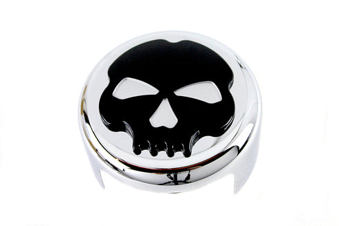 V-Twin Skull Horn Cover Chrome - 42-1192