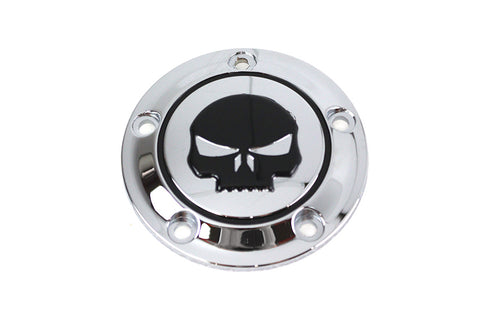 V-Twin Skull Ignition System Cover 5-Hole Chrome - 42-1198