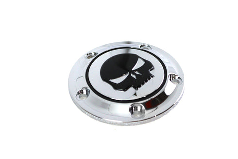 V-Twin Skull Ignition System Cover 5-Hole Chrome - 42-1198