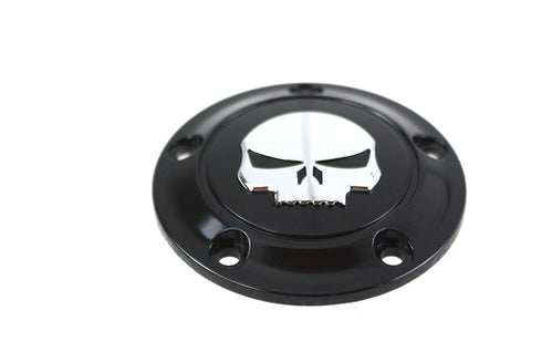 V-Twin Skull Ignition System Cover 5-Hole Black - 42-1199