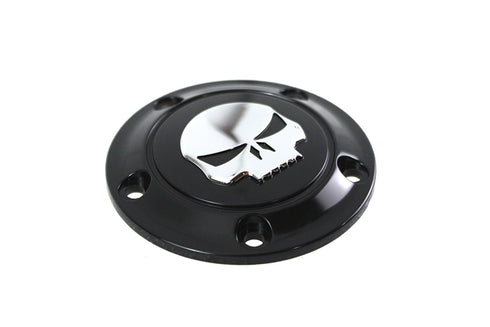 V-Twin Skull Ignition System Cover 5-Hole Black - 42-1199