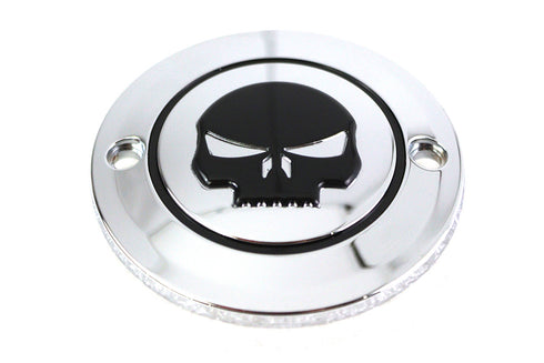 V-Twin Skull Ignition System Cover 2-Hole Chrome - 42-1200