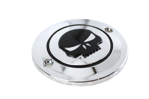 V-Twin Skull Ignition System Cover 2-Hole Chrome - 42-1200