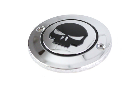 V-Twin Skull Ignition System Cover 2-Hole Chrome - 42-1200