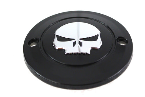 V-Twin Skull Ignition System Cover 2-Hole Black - 42-1201