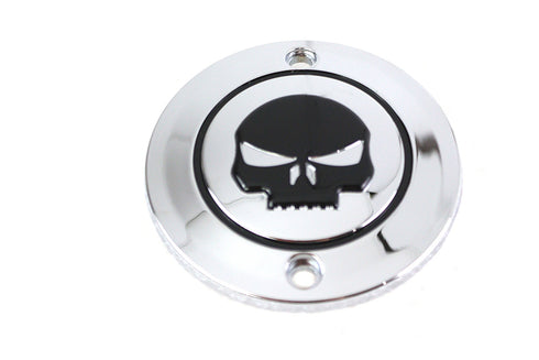 V-Twin Skull Ignition System Cover 2-Hole Chrome - 42-1202