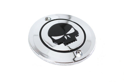 V-Twin Skull Ignition System Cover 2-Hole Chrome - 42-1202