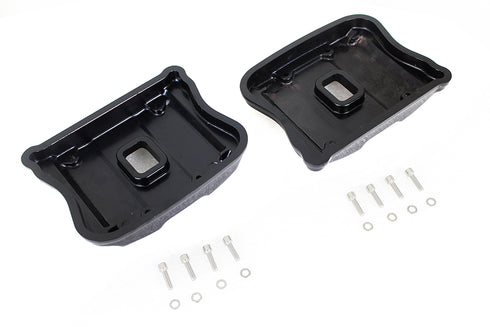 V-Twin Black Accent XL Rocker Box Cover Set - 42-1220