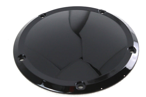 V-Twin Gloss Black 5 Hole Smooth Derby Cover - 42-1233