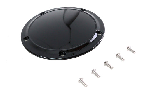 V-Twin Gloss Black 5 Hole Smooth Derby Cover - 42-1236