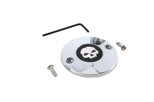 V-Twin M8 Ignition System Cover Skull Chrome - 42-1394