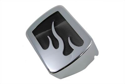 V-Twin Chrome Coil Cover with Flame Accent - 42-1529