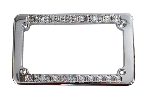 V-Twin License Plate Frame Maltese Style Chrome - 42-1575