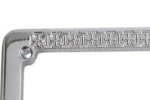 V-Twin License Plate Frame Maltese Style Chrome - 42-1575