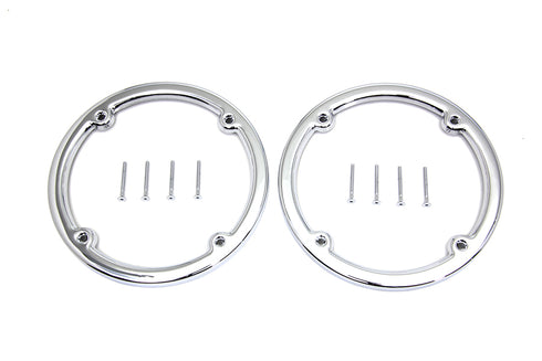 V-Twin Chrome Rear Tour-Pak Speaker Trim Set - 42-1744