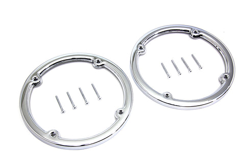 V-Twin Chrome Rear Tour-Pak Speaker Trim Set - 42-1744