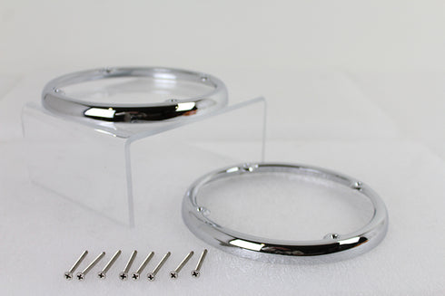 V-Twin Chrome Rear Tour-Pak Speaker Trim Set - 42-1745