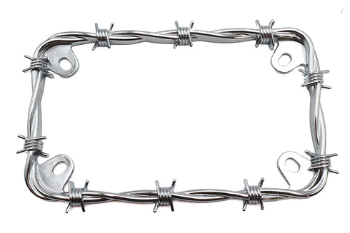 V-Twin Barbed Wire License Plate Frame - 42-1769