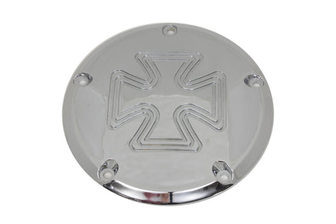 V-Twin Iron Cross Derby Cover Chrome Billet - 42-6026