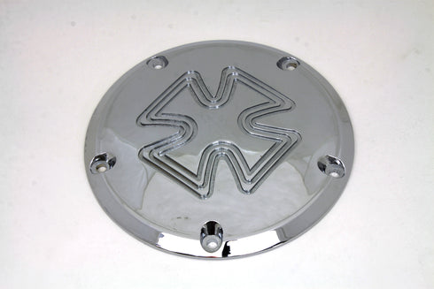 V-Twin Iron Cross Derby Cover Chrome Billet - 42-6026