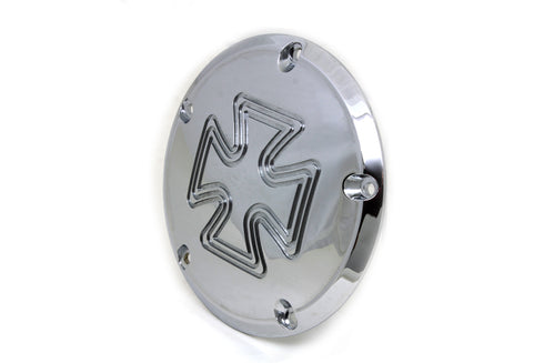 V-Twin Iron Cross Derby Cover Chrome Billet - 42-6026