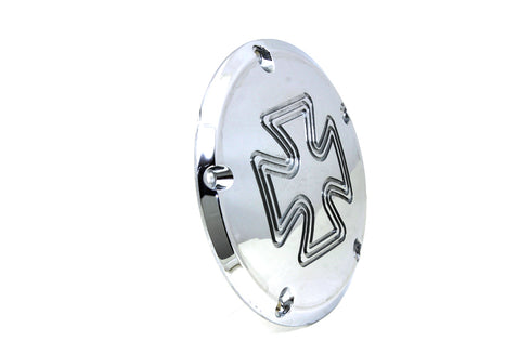 V-Twin Iron Cross Derby Cover Chrome Billet - 42-6026