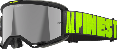 ALPINESTARS GOGGLES Vision 5 Goggle - Hollow - Charcoal/Yellow Fluo - Silver Mirror Lens 5102225-1470