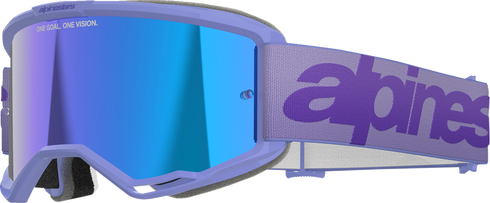 ALPINESTARS GOGGLES Vision 5 Goggle - Wordmark - Purple - Blue Mirror Lens 5102425-3116