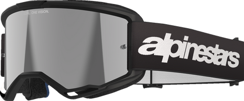 ALPINESTARS GOGGLES Vision 3 Goggle - Wordmark - Black - Silver Mirror Lens 5103225-1456