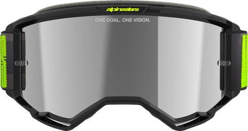ALPINESTARS GOGGLES Vision 5 Goggle - Hollow - Charcoal/Yellow Fluo - Silver Mirror Lens 5102225-1470