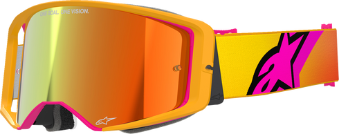 ALPINESTARS GOGGLES Supertech Goggle - Corp - Fluo Yellow - ABS Vision - Red Mirror Lens 5100325-5023