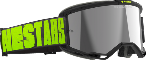 ALPINESTARS GOGGLES Vision 5 Goggle - Hollow - Charcoal/Yellow Fluo - Silver Mirror Lens 5102225-1470