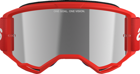ALPINESTARS GOGGLES Vision 3 Goggle - Wordmark - Red - Silver Mirror Lens 5103325-3094