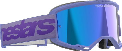 ALPINESTARS GOGGLES Vision 5 Goggle - Wordmark - Purple - Blue Mirror Lens 5102425-3116