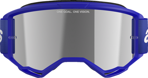 ALPINESTARS GOGGLES Vision 3 Goggle - Wordmark - Blue - Silver Mirror Lens 5103225-7266