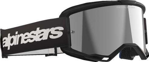 ALPINESTARS GOGGLES Vision 3 Goggle - Wordmark - Black - Silver Mirror Lens 5103225-1456