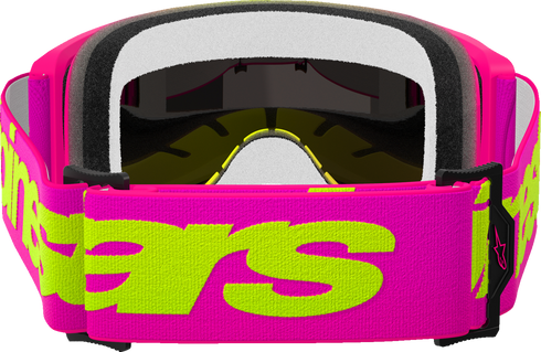 ALPINESTARS GOGGLES Vision 5 Goggle - Wordmark - Pink/Yellow Fluo - Red Mirror Lens 5102425-3085