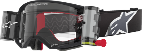 ALPINESTARS GOGGLES Supertech Roll-Off Goggle - Corp - Black/Gray - Clear Lens 5100425-1518