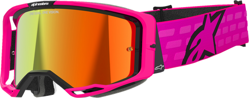 ALPINESTARS GOGGLES Vision 8 Goggle - Corp - Pink - Red Mirror Lens 5101625-3083