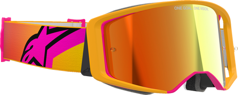 ALPINESTARS GOGGLES Supertech Goggle - Corp - Fluo Yellow - ABS Vision - Red Mirror Lens 5100325-5023