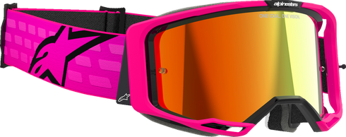 ALPINESTARS GOGGLES Vision 8 Goggle - Corp - Pink - Red Mirror Lens 5101625-3083